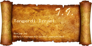 Tengerdi Izrael névjegykártya